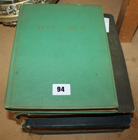 3 postcard albums